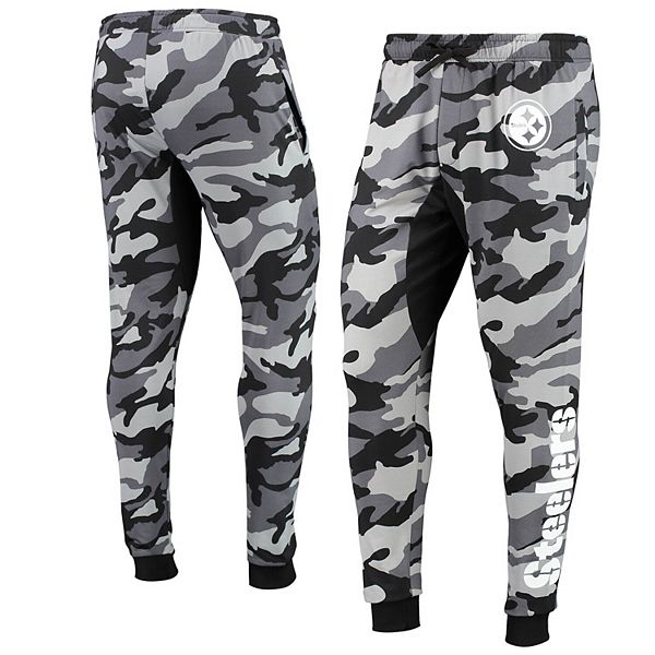 Men's FOCO Black Pittsburgh Steelers Camo Jogger Pants