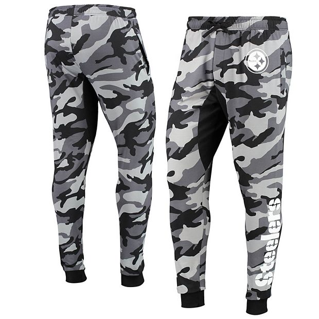 Men s FOCO Black Pittsburgh Steelers Camo Jogger Pants