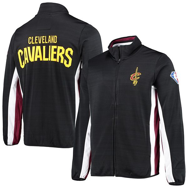 Men's G-III Sports by Carl Banks Black Cleveland Cavaliers 75th Anniversary  Power Forward Space-Dye Full-Zip Track Jacket