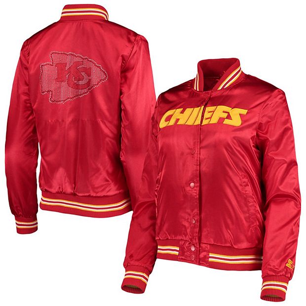 Maker of Jacket Fashion Jackets NFL Red Kansas City Chiefs Color Block Leather