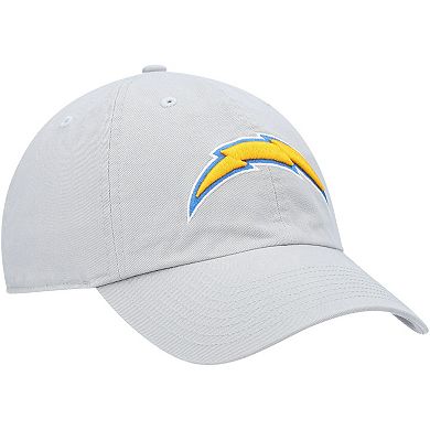 Men's '47 Gray Los Angeles Chargers Clean Up Adjustable Hat