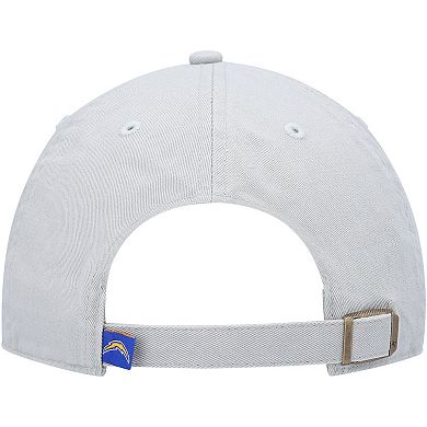 Men's '47 Gray Los Angeles Chargers Clean Up Adjustable Hat