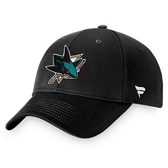 Men's Fanatics Branded Black San Jose Sharks Core Adjustable Hat