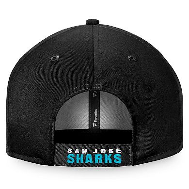 Men's Fanatics Branded Black San Jose Sharks Core Adjustable Hat