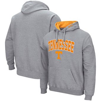 Men's Colosseum Heathered Gray Tennessee Volunteers Arch & Logo 3.0 Pullover Hoodie