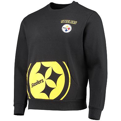 Men's FOCO Black Pittsburgh Steelers Pocket Pullover Sweater