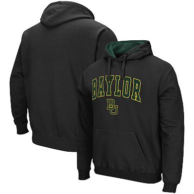 Men's Colosseum Black Baylor Bears Arch & Logo 3.0 Pullover Hoodie