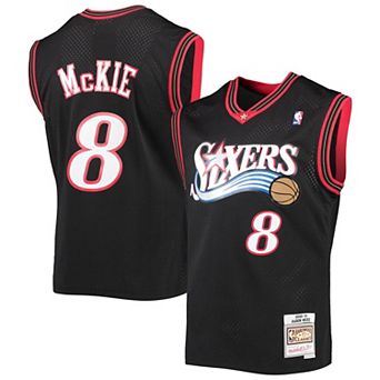 Men's Mitchell & Ness Aaron McKie Black Philadelphia 76ers 2000-01 Hardwood Classics Swingman Jersey