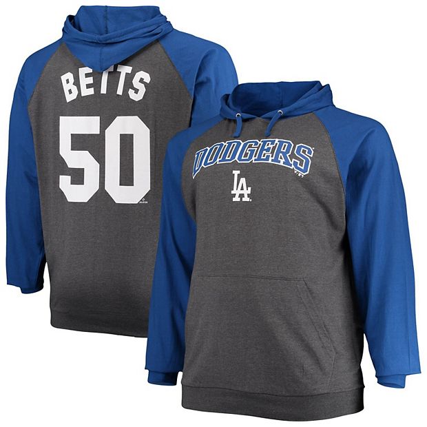 Men's Mookie Betts Royal/Heathered Charcoal Los Angeles Dodgers Big & Tall  Jersey Player Name 