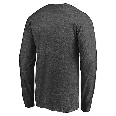 Men's Fanatics Branded Heathered Charcoal Los Angeles Rams Big & Tall Primary Logo Long Sleeve T-Shirt