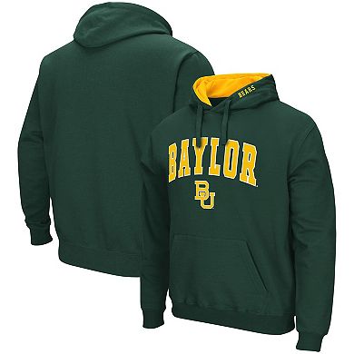 Men's Colosseum Green Baylor Bears Arch & Logo 3.0 Pullover Hoodie