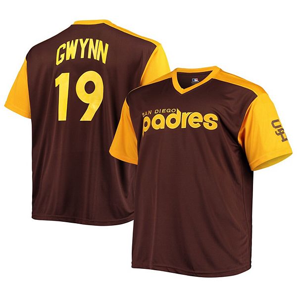 Men's Tony Gwynn Brown/Gold San Diego Padres Cooperstown Collection Replica  Player Jersey
