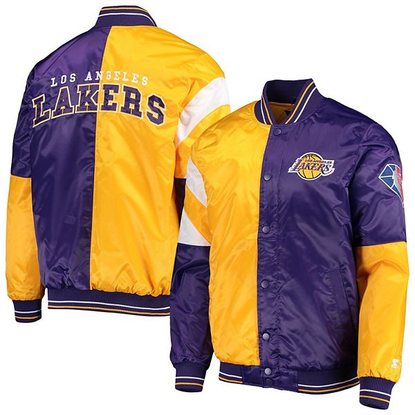 Men's Starter Gold/Purple Los Angeles Lakers 75th Anniversary Leader ...