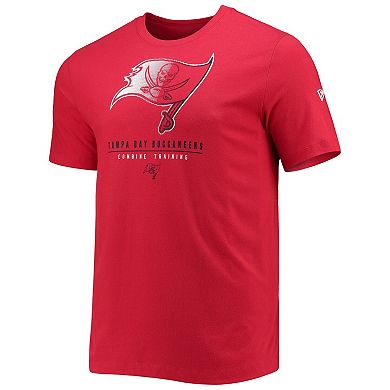 Men's New Era Red Tampa Bay Buccaneers Combine Authentic Go For It T-Shirt