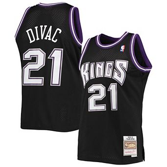 Men's Mitchell & Ness Vlade Divac Black Sacramento Kings 2000-01 Team Hardwood Classics Swingman Jersey