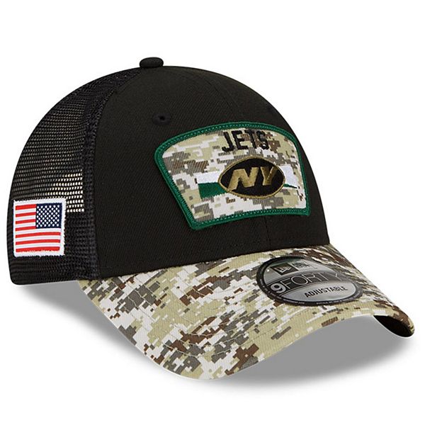 New York Jets Camouflage New Era Fitted Cap Hat 7 1/4 Army On Field Salute  NFL