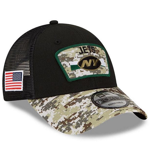 Men's New Era Black New York Jets Camo Vizor 9FIFTY Snapback Hat