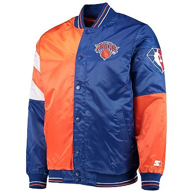 Men's Starter Orange/Blue New York Knicks 75th Anniversary Leader Color ...