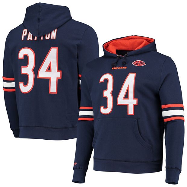 Men's Mitchell & Ness Navy Chicago Bears Three Stripe Pullover Hoodie