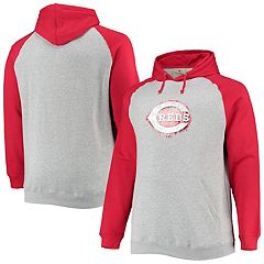 Women's Fanatics Branded Red Cincinnati Reds Core Team Lockup V-Neck Pullover Hoodie
