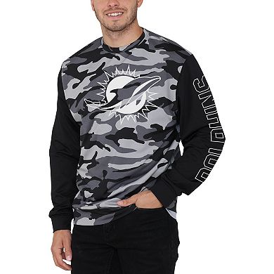 Men's FOCO Black Miami Dolphins Camo Long Sleeve T-Shirt