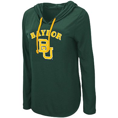 Women's Colosseum Green Baylor Bears My Lover Hoodie Long Sleeve T-Shirt