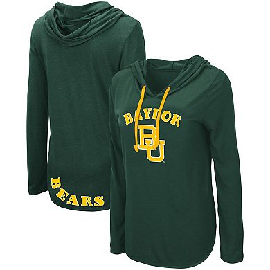 Women's Colosseum Green Baylor Bears My Lover Hoodie Long Sleeve T-Shirt