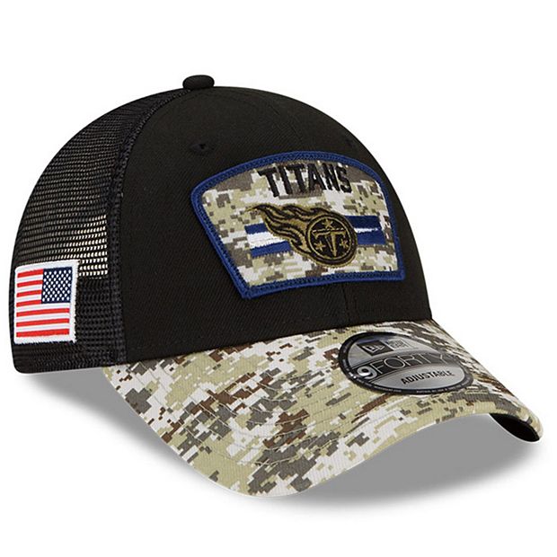 Youth New Era Camo Tennessee Titans Trucker 9FIFTY Snapback Hat