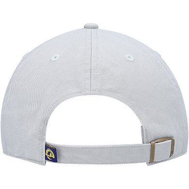 Men's '47 Gray Los Angeles Rams Logo Clean Up Adjustable Hat