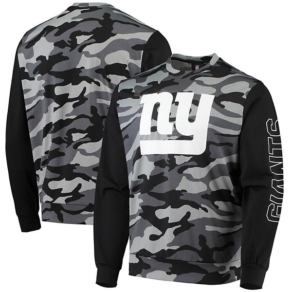 Men's FOCO Black New York Giants Camo Long Sleeve T-Shirt