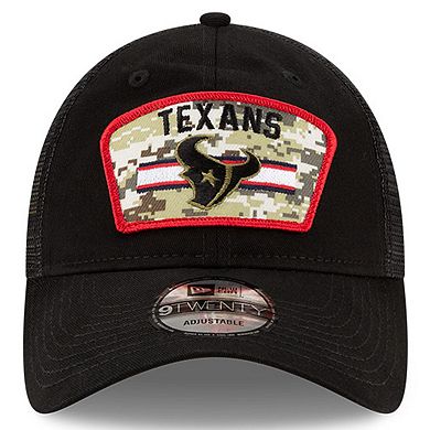 Men's New Era Black Houston Texans 2021 Salute To Service Trucker ...