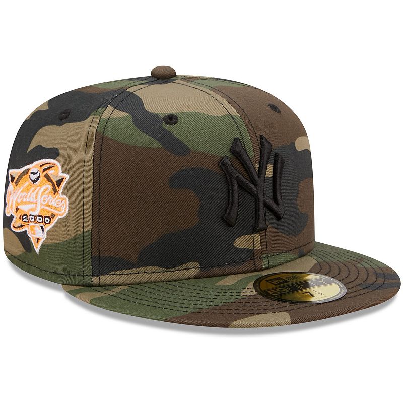 UPC 196079868488 product image for Men's New Era Camo New York Yankees 2000 World Series Flame Undervisor 59FIFTY F | upcitemdb.com