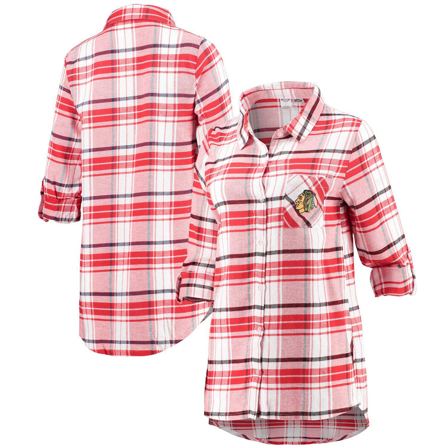 Image for Unbranded Women's Concepts Sport Red/Black Chicago Blackhawks Accolade Flannel Long Sleeve Button-Up Shirt at Kohl's.