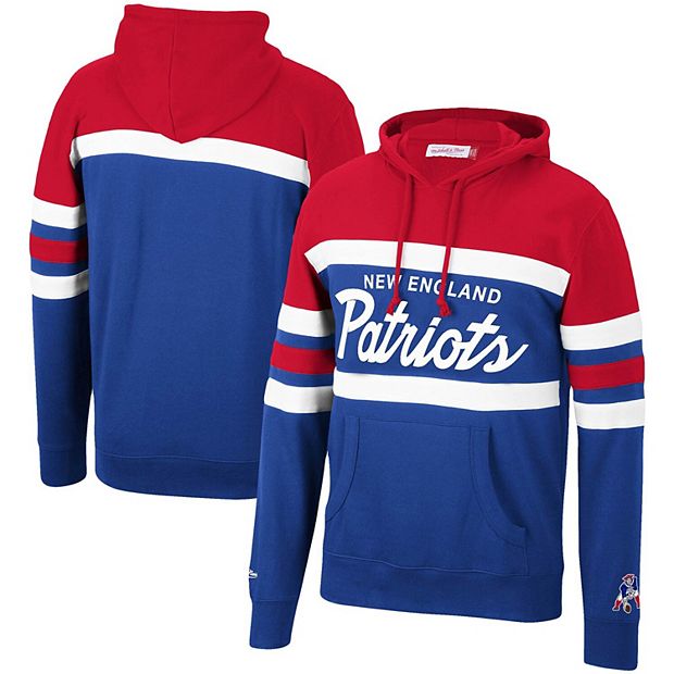 : Mitchell & Ness Men's Red/Royal New England Patriots Head Coach Pullover  Hoodie : Clothing, Shoes & Jewelry