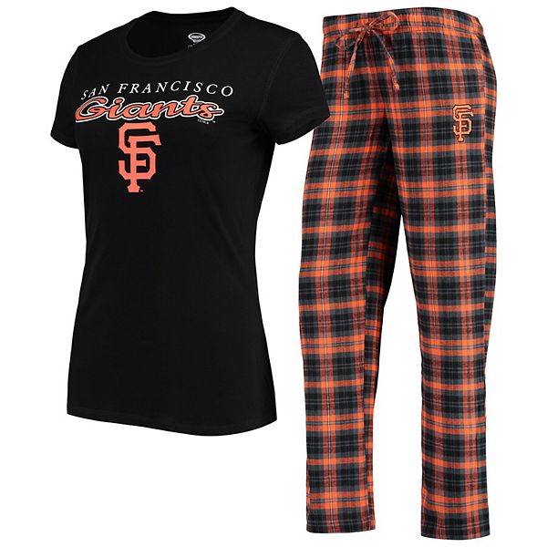 Men's Concepts Sport Orange/Black San Francisco Giants Big & Tall T-Shirt Shorts Sleep Set