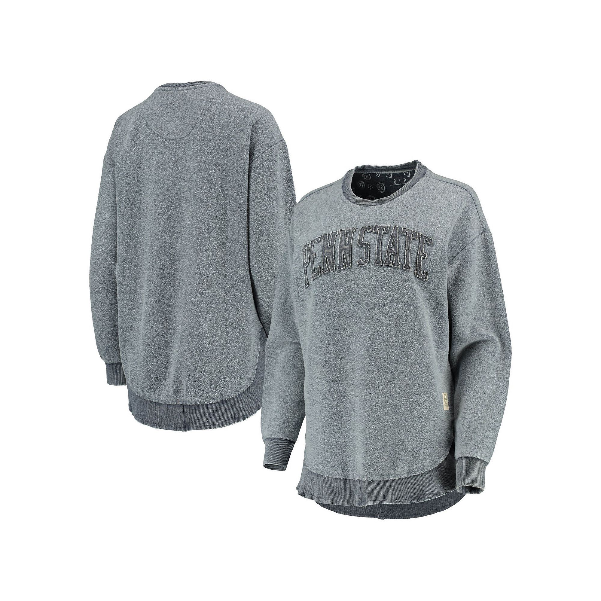 Womens Pressbox Navy Penn State Nittany Lions Ponchoville Pullover Sweatsh