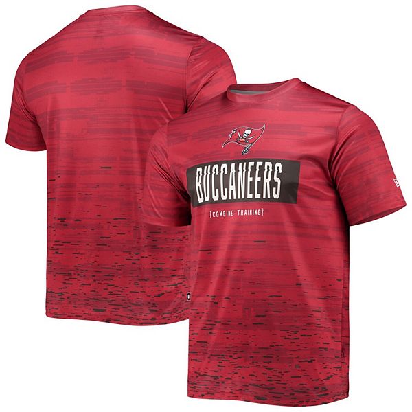 New Era Men's Red Tampa Bay Buccaneers Combine Authentic Sweep T-shirt