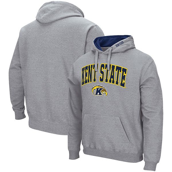 Men's Colosseum Heathered Gray Kent State Golden Flashes Arch and Logo ...