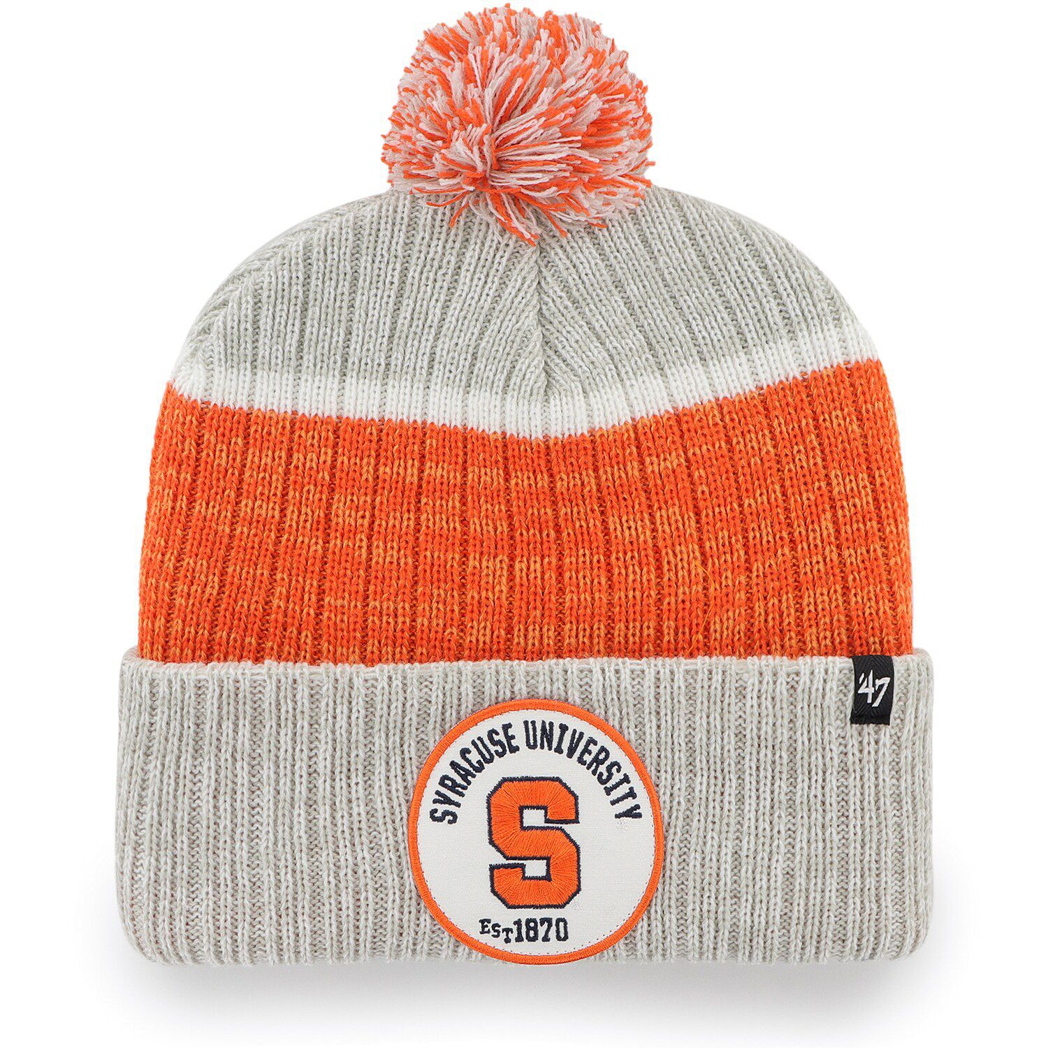 Image for Unbranded Men's '47 Gray Syracuse Orange Holcomb Cuffed Knit Hat with Pom at Kohl's.