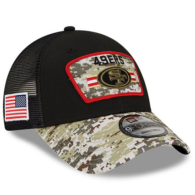 New Era Men's Camo, Black San Francisco 49Ers Basic 9Twenty Trucker  Snapback Hat