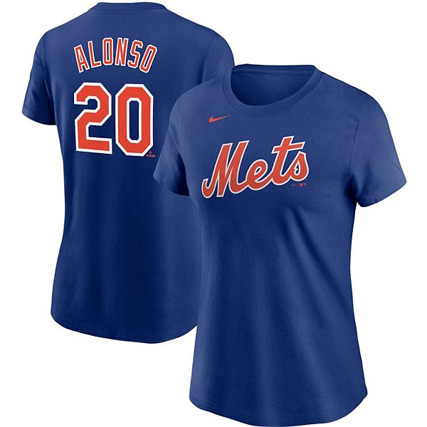 Women's Nike Pete Alonso Black New York Mets Name & Number T-Shirt