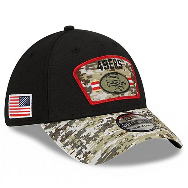 New Era Men's Black/Camo Cleveland Browns 2021 Salute to Service 39THIRTY Flex Hat