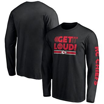 Men's Fanatics Branded Black Kansas City Chiefs Hometown Collection Facemask Long Sleeve T-Shirt