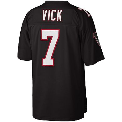 Men's Mitchell & Ness Michael Vick Black Atlanta Falcons Big & Tall 2002 Retired Player Replica Jersey
