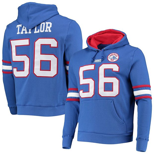 Men's Mitchell & Ness Lawrence Taylor Royal New York Giants Retired Player  Name & Number Fleece