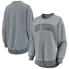 Women's Pressbox Navy Ole Miss Rebels Comfy Cord Vintage Wash Basic Arch  Pullover Sweatshirt