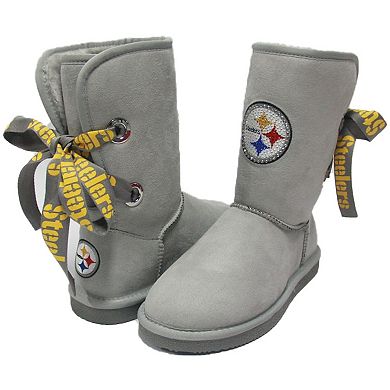 Women's Cuce Pittsburgh Steelers Champion Ribbon Boots