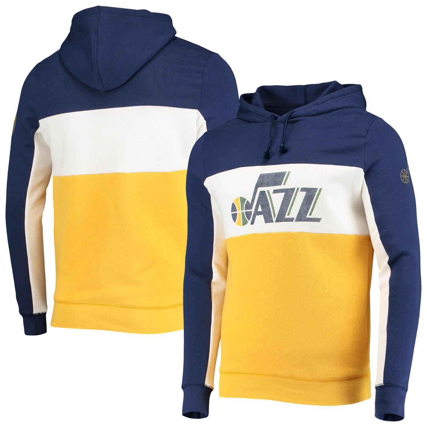 Men's Fanatics Branded Blue/Gold St. Louis Blues Big & Tall Colorblock Fleece Hoodie, Size: 2XLT