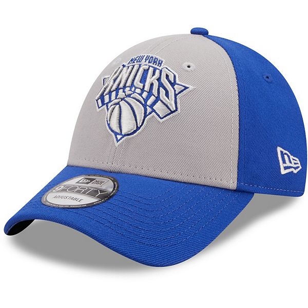 Men's New Era Gray/Blue New York Knicks The League 9FORTY Adjustable Hat