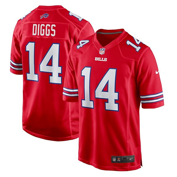 Men's Nike Stefon Diggs Red Buffalo Bills Game Player Jersey